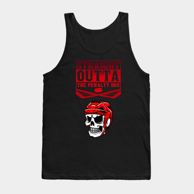 Straight outta the penalty box skull Tank Top by Laakiiart